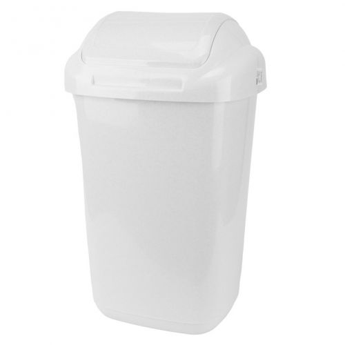 Kôš na odpad preklápací 50 l, plastový, STANDARD, béžový mramor