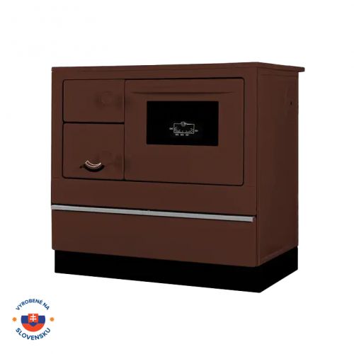 Sporák ÖKONOM 85/FIKO DeLuxe, 7kW, hnedý, pravý