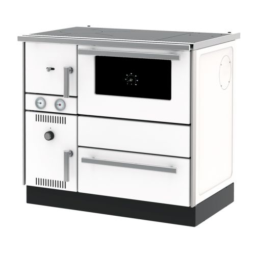 Sporák ALFA TERM 20 s výmenníkom, 23 kW, pravý, biely