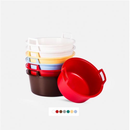 Vandlík plastový, 40L, s ušami, priemer 56cm, mix farieb