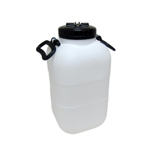 Barel plastový15L šróbovacie veko veko širka hrdla 11,5 cm s rúčkami, biely