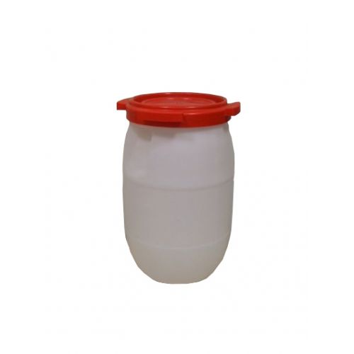 Plastový barel 30L, závitové veko, hrdlo 25cm, biely 