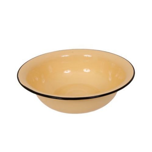 Umývadlo bez dekoru, smaltovaný, priemer 28cm, béžový