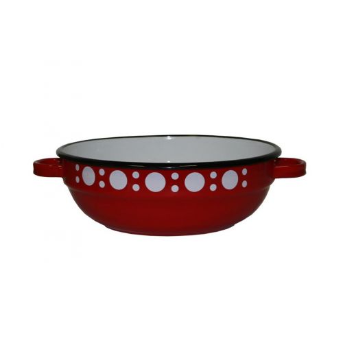 Misa sedliacka smaltovaná 24 cm/2,8l dekor Bodky 