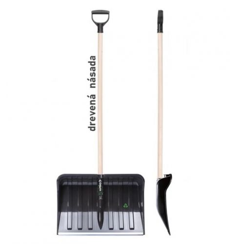 Odhŕňač na sneh, plastový, s drevenou násadou, šírka 55cm, ALPINUS ECO