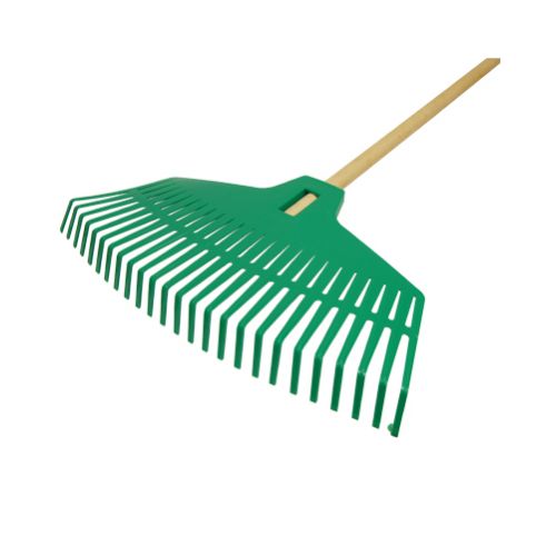 Hrable švédske, plastové + násada, dĺžka 150cm, zelené