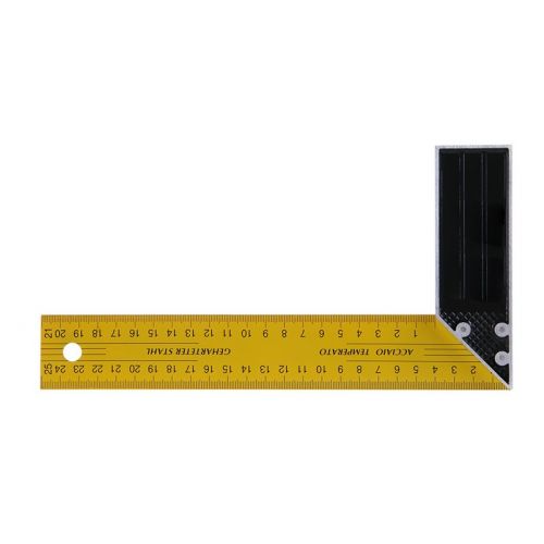 Uholník stolársky 250x130mm žltý, hliníkový