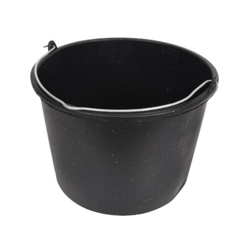 Vedro s odmerkou, stavebné, pružné, plastové, 16L, čierne