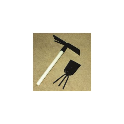 Motyčka plochá + 3-zubová s násadou 25cm