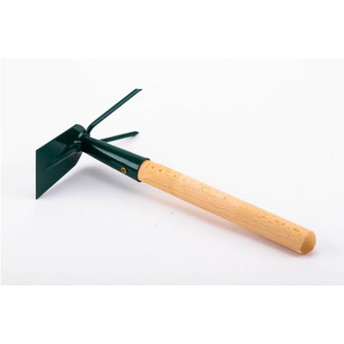 Motyčka s násadou, plochá, kovová, 2-zubová, 25cm