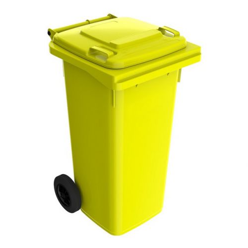 Plastová popolnica 120L, žltá, kuka