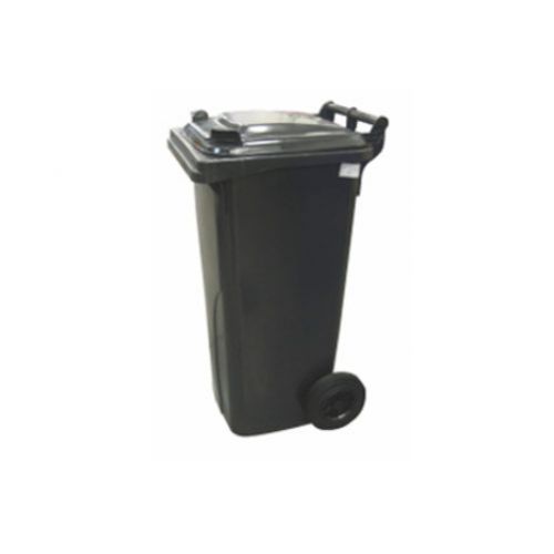 Popolnica plastová, 120L, čierna, kuka