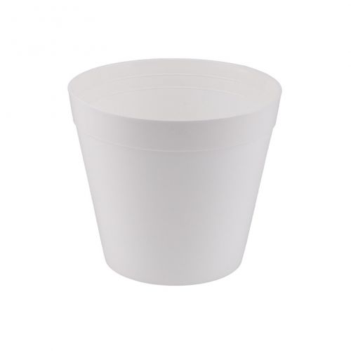 Kvetináč plastový, priemer 16cm, biely