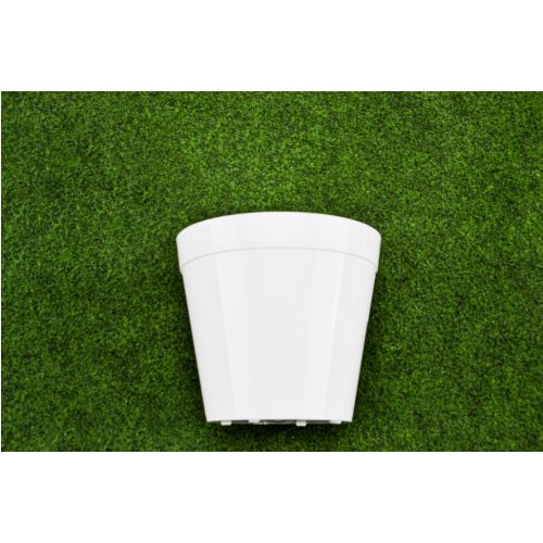 Kvetináč plastový, priemer 26cm, biely