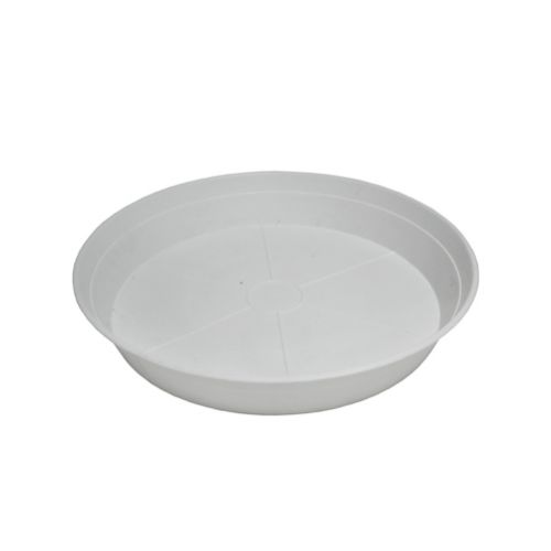Miska pod kvetináč, plastová, priemer 23,5cm, biela, K41
