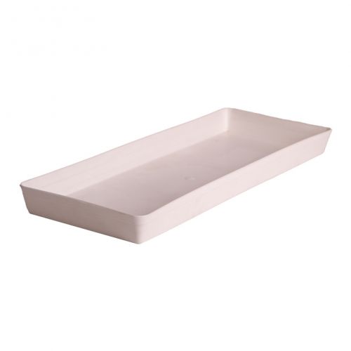 Plastová miska pod truhlík, 40cm, biela