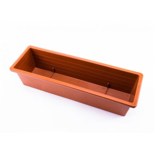 Truhlík plastový, dĺžka strany 50cm, terakota