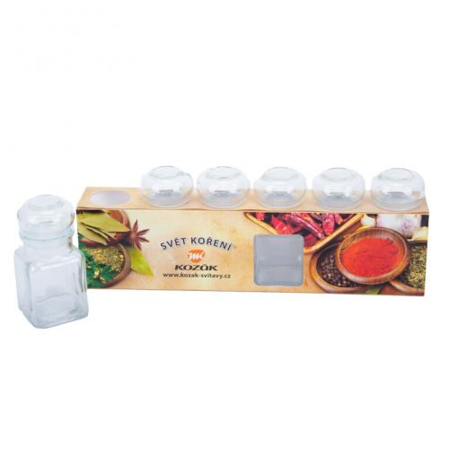Korenička číra, hranatá, 150ml, sada 6ks