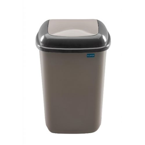 Kôš na odpad preklápací 28 l, plastový, QUATRO, sivý