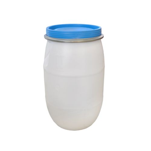 Barel plastový, biely so sponou, objem 30L