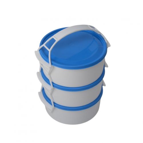 Obedár plastový, 3-dielny, 3 x 1,2l