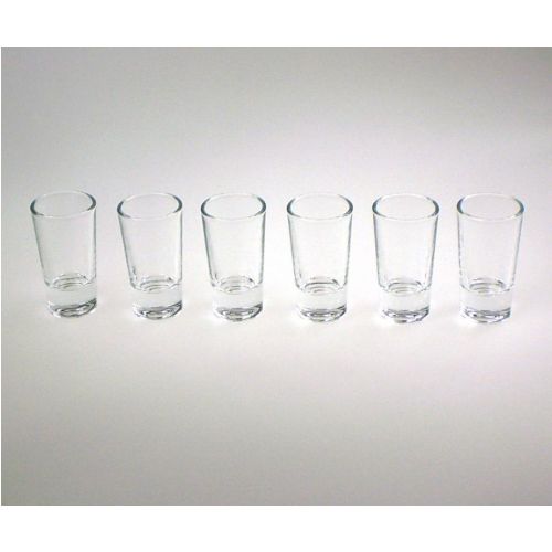 Poháre/štamprlíky, sklenené, hladké, číre, 25ml, sada 6ks