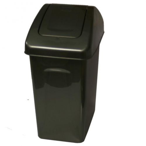 Kôš na odpad preklápací, objem 10L, plastový, SWING, antracit