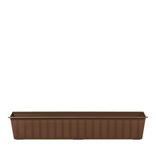 Truhlík plastový, dĺžka strany 100cm, AGRO, hnedý