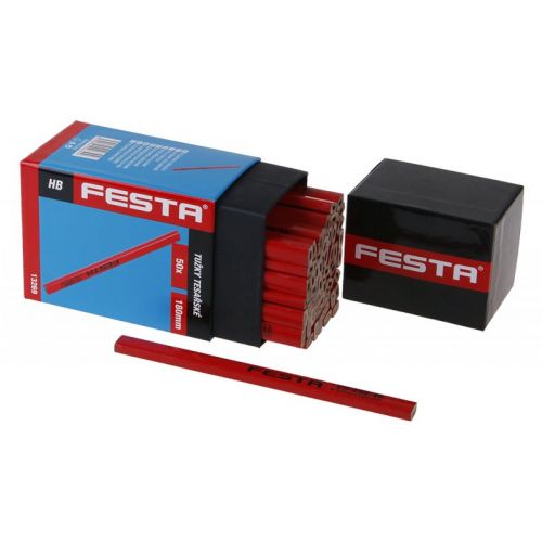 Ceruzka tesárska HB 18cm červený povrch
