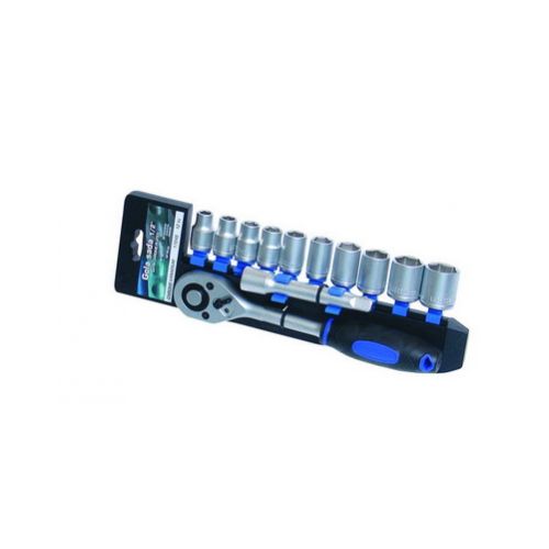 Gola sada 12ks + račňa 1/2", modrá 