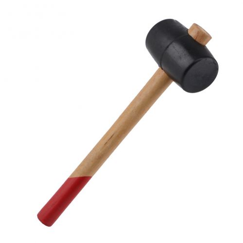 Kladivo gumové 260g čierne, drevená násada
