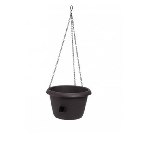 Kvetináč závesný, priemer 30cm, samozavlažovací, plastový, SIESTA, hnedý
