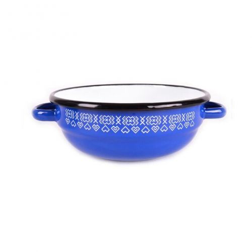 Misa sedliacka 14 cm/0,5l smaltovaná dekor Čičmany