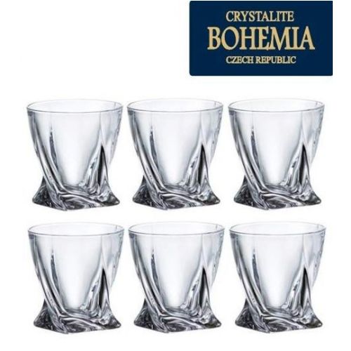 Pohár 340ml na whisky QUADRO BOHEMIA, sada 6ks