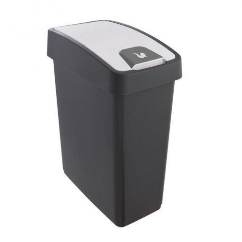 Kôš na odpad vyklápací 25L, plastový, MAGNE flip, grafit