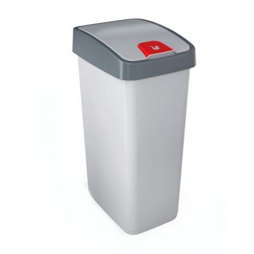 Kôš na odpad vyklápací 45L, plastový, MAGNE flip, sivý