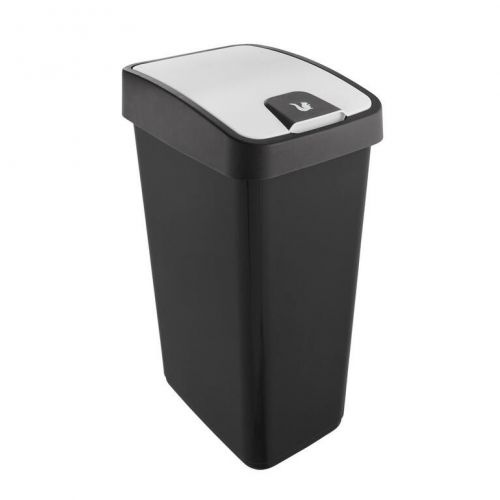 Kôš na odpad vyklápací 45L, plastový, MAGNE flip, grafit