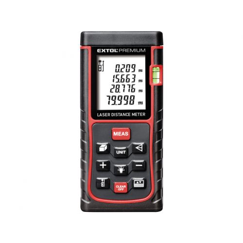 EXTOL PREMIUM Merač vzdialenosti laserový, 0,05-80m, 0,05-80m