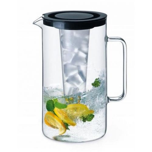 Džbán sklenený s vekom 2,5l, so zásobníkom na ľad, so sitkom