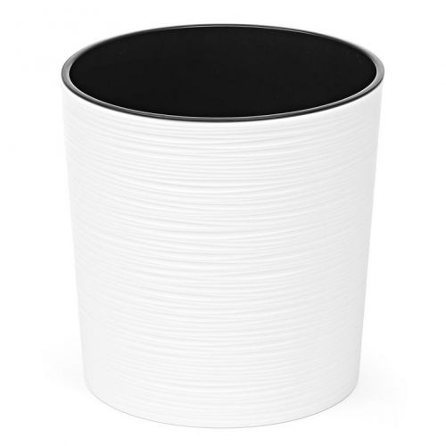 Kvetináč plastový,  priemer 19cm,  MALWA DLUTO, biely