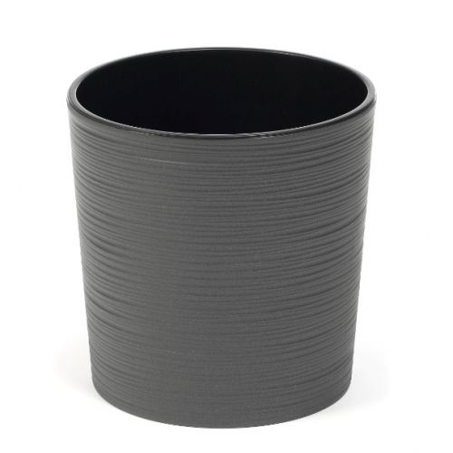 Kvetináč plastový, priemer 250mm, Malwa, DLUTO, grafit, výška 260mm