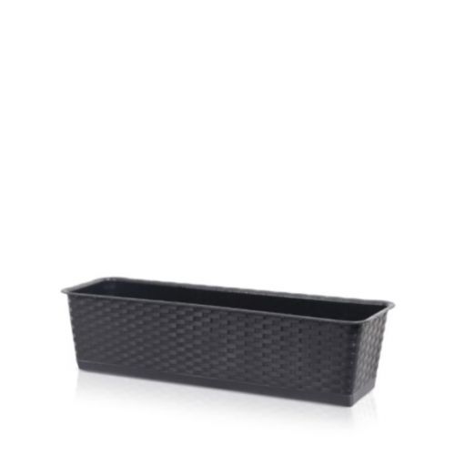 Truhlík s miskou plastový, dĺžka strany 59cm, RATOLLA CASE P, hnedý