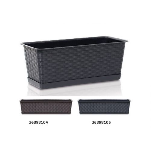 Truhlík s miskou RATOLLA CASE P čierny, 58,7x17,3x15cm, 9,9L