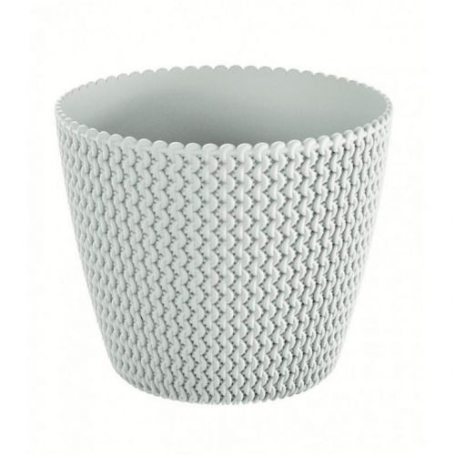 Kvetináč plastový, priemer 16cm, SPLOFY, biely