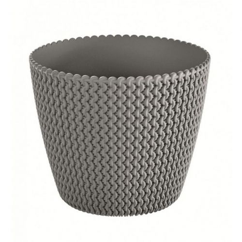 Kvetináč plastový, priemer 16cm, SPLOFY, sivý