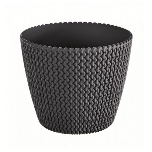 Kvetináč plastový, priemer 19cm, SPLOFY, antracit