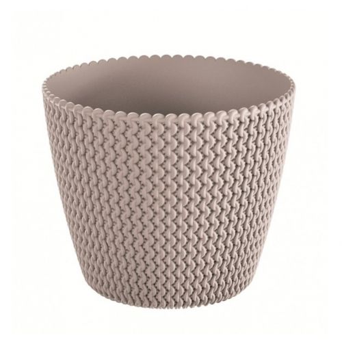 Kvetináč plastový, priemer 26cm, SPLOFY, mocca