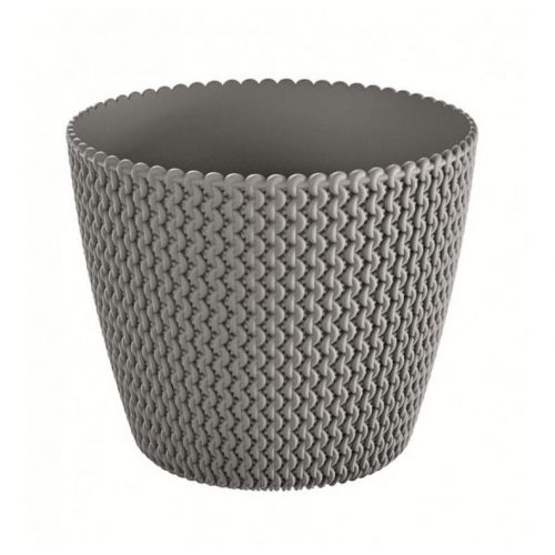 Kvetináč plastový, priemer 26 cm, SPLOFY, sivý