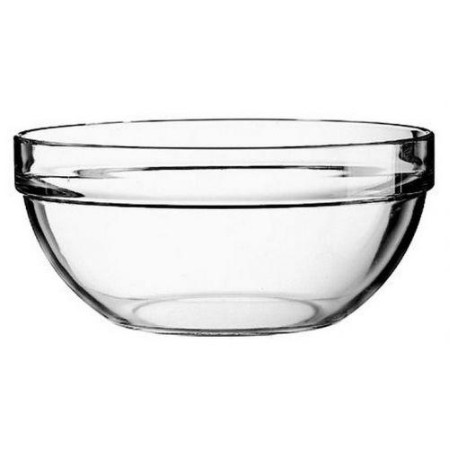 Miska na guláš, sklenená, priemer 17cm, číra