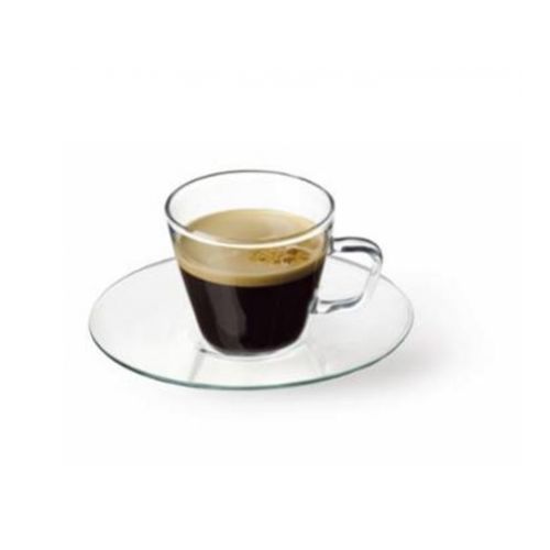 Šálka Espresso s podšálkou, sklenená, 80ml, GENEX, 4+4 ks